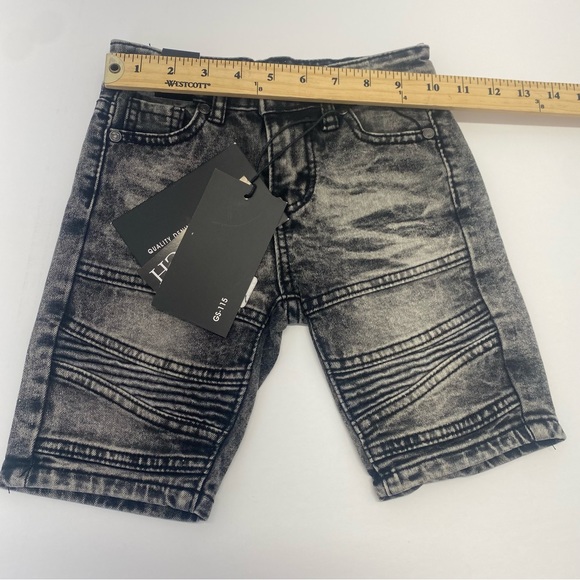 GS-115 Black boy's denim shorts size 3T Black  5 Pocket  3T New - Picture 4 of 15